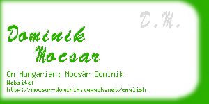dominik mocsar business card