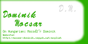 dominik mocsar business card